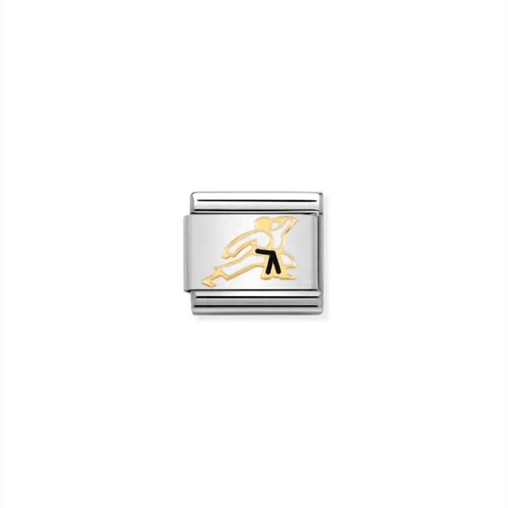 NEW NOMINATION unisex composable classic karate links in black/gold/silver